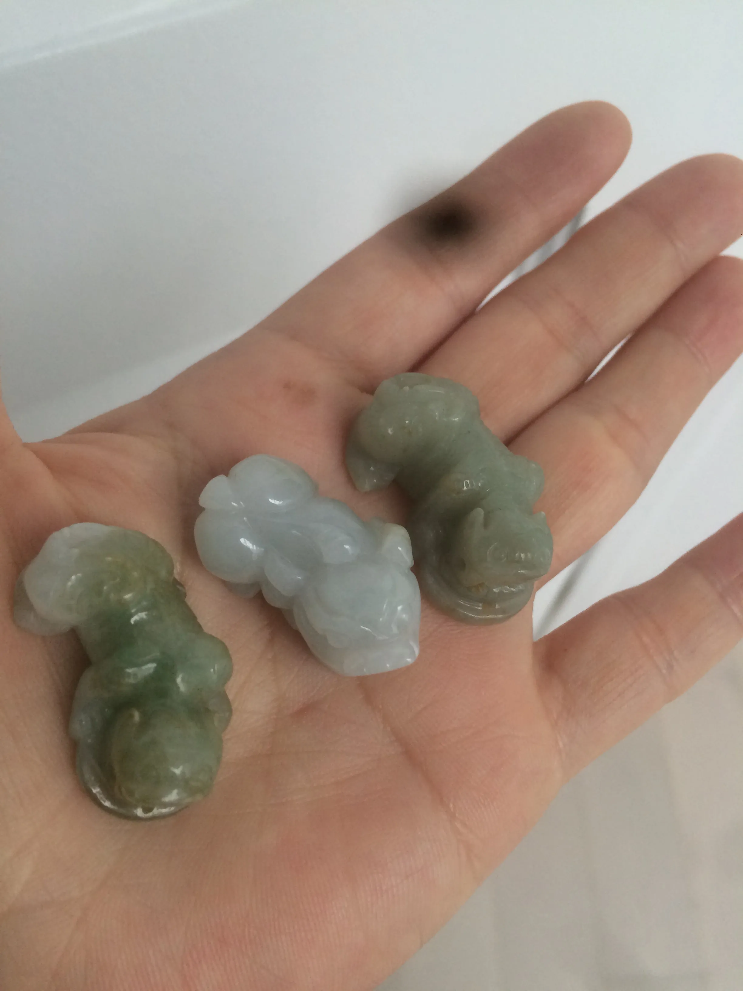 100% natural type A jadeite jade green/white 3D PiXiu(貔貅) pendant/bracelet AE26