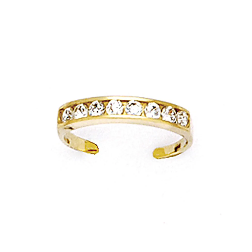 10k Yellow Gold Cubic Zirconia Toe Ring