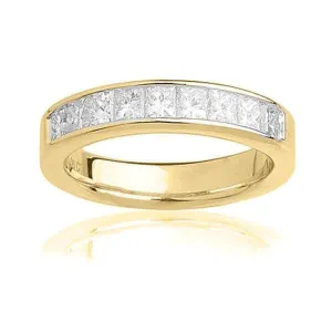 1/2 CT. T.W. Princess-Cut Diamond Wedding Band in 14K White Gold