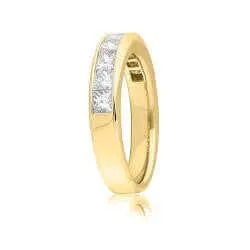 1/2 CT. T.W. Princess-Cut Diamond Wedding Band in 14K White Gold