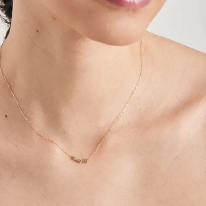 14ct Gold Peridot And White Sapphire Necklace NAU006-03YG