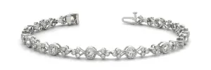 14K Diamond Cluster/Single Stone Bracelet