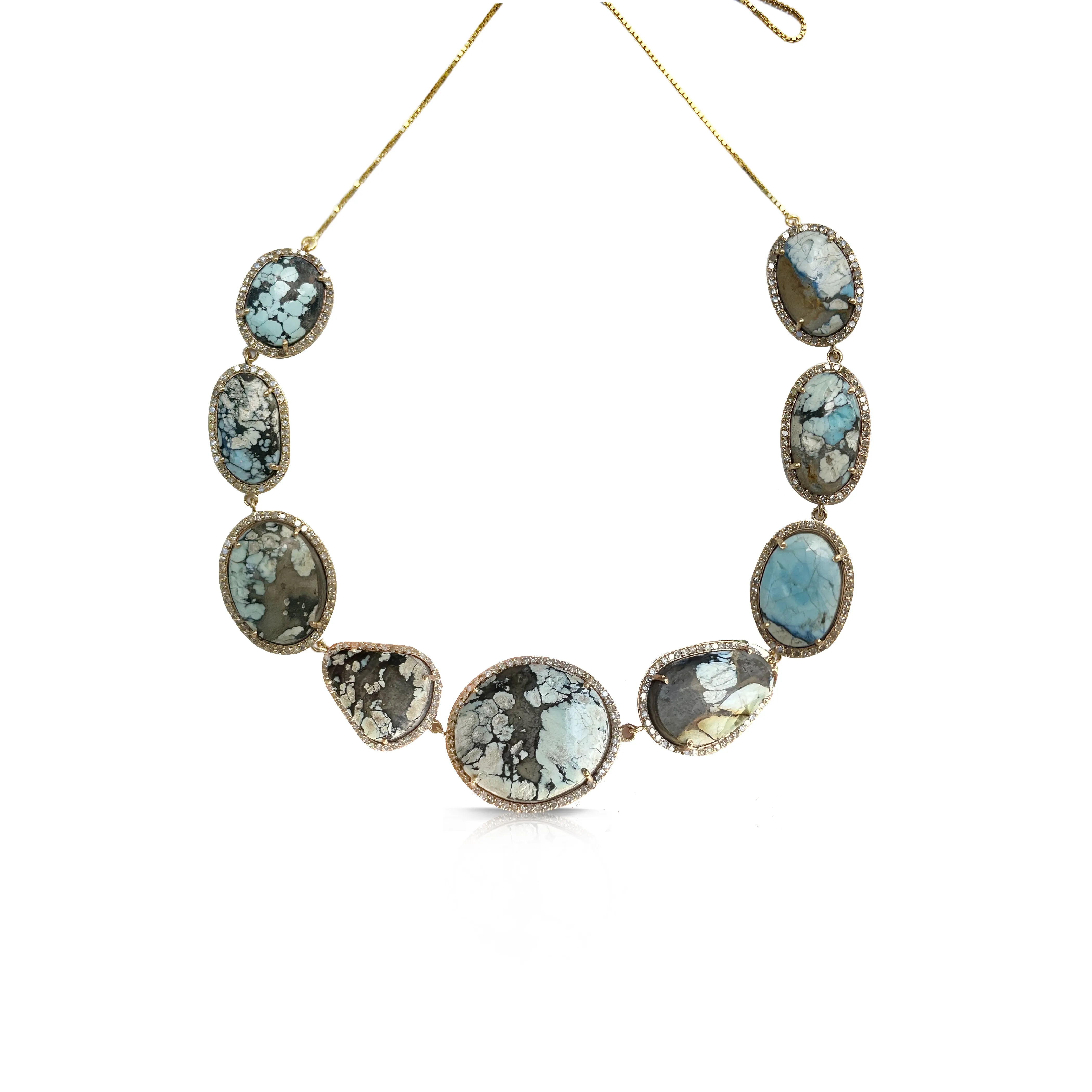 14k Diamond Hotsonite Choker