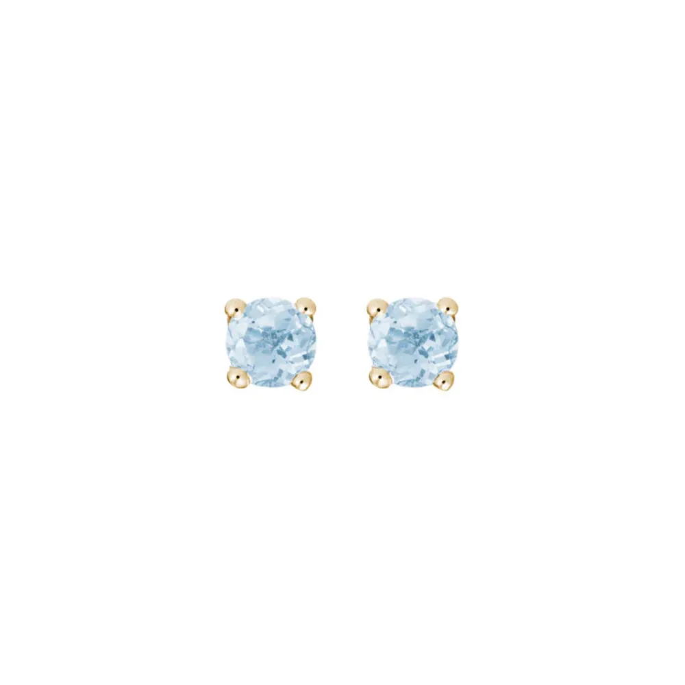 14k Gemstone Stud Earrings