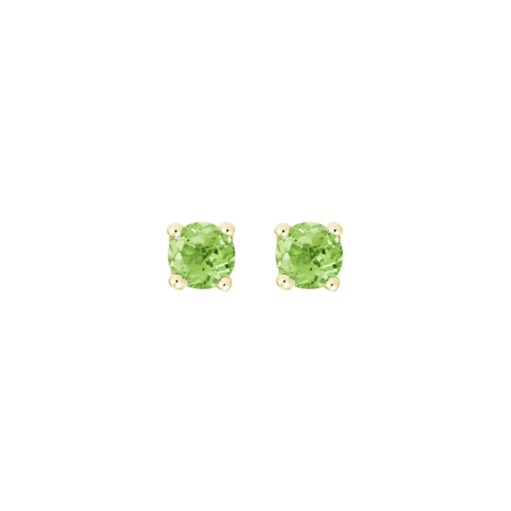 14k Gemstone Stud Earrings