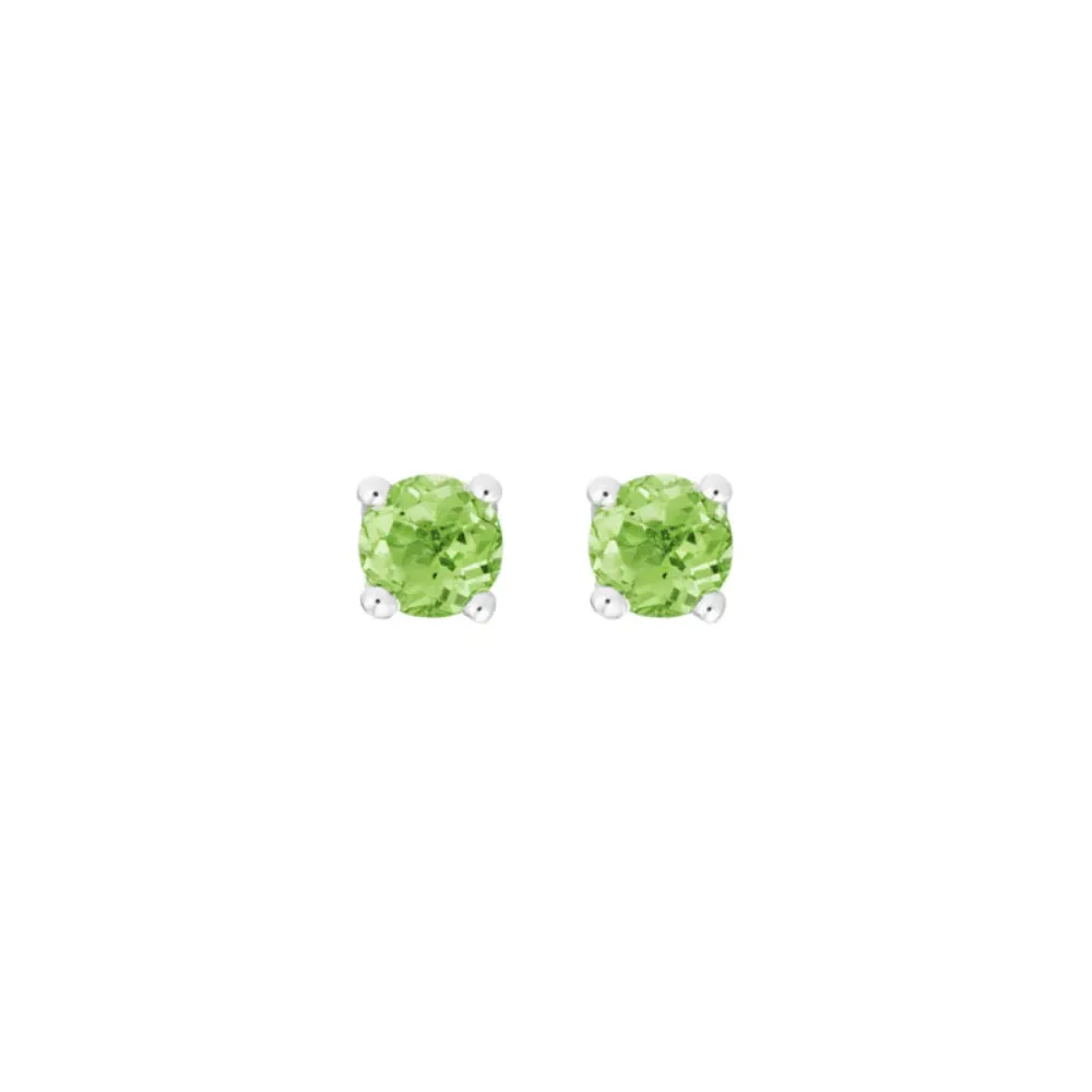14k Gemstone Stud Earrings