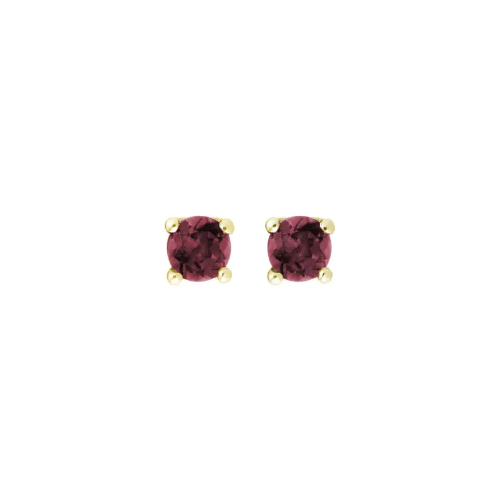14k Gemstone Stud Earrings