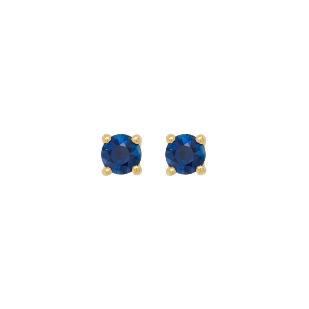 14k Gemstone Stud Earrings