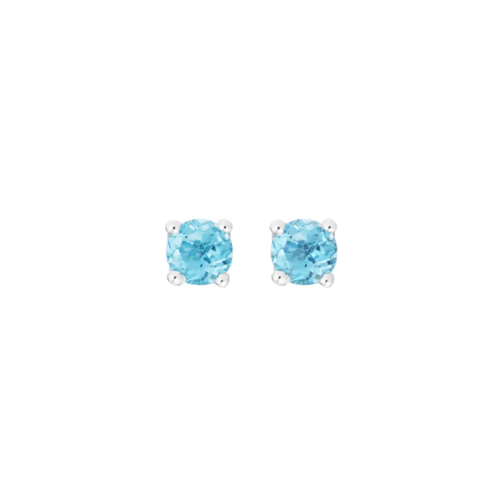 14k Gemstone Stud Earrings