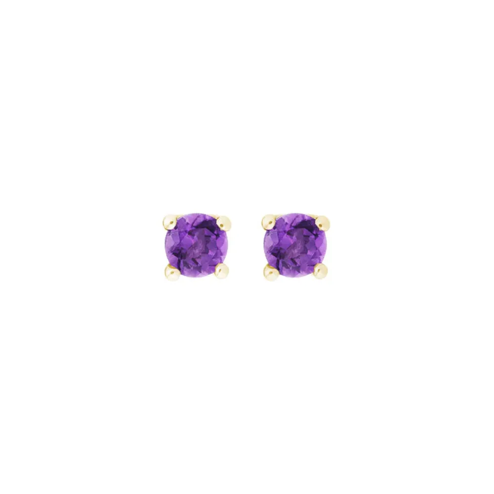 14k Gemstone Stud Earrings