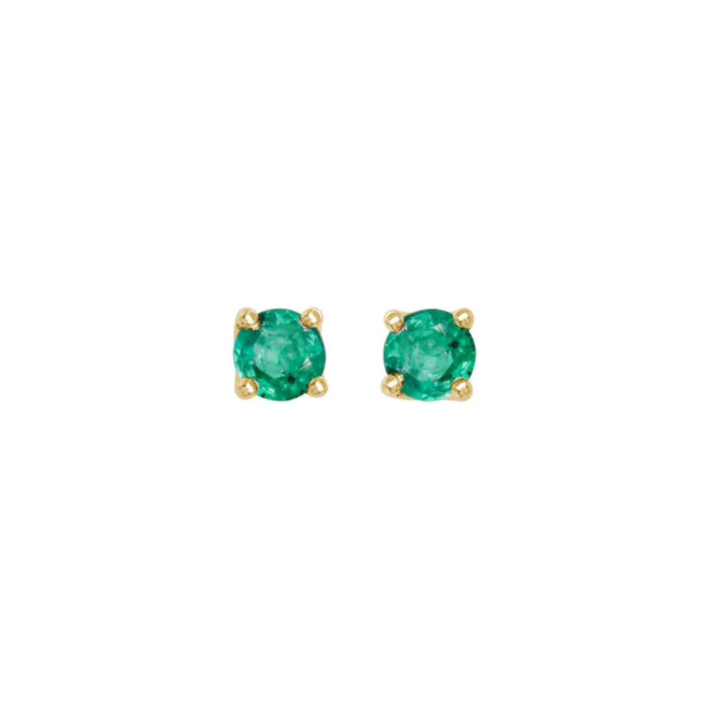 14k Gemstone Stud Earrings