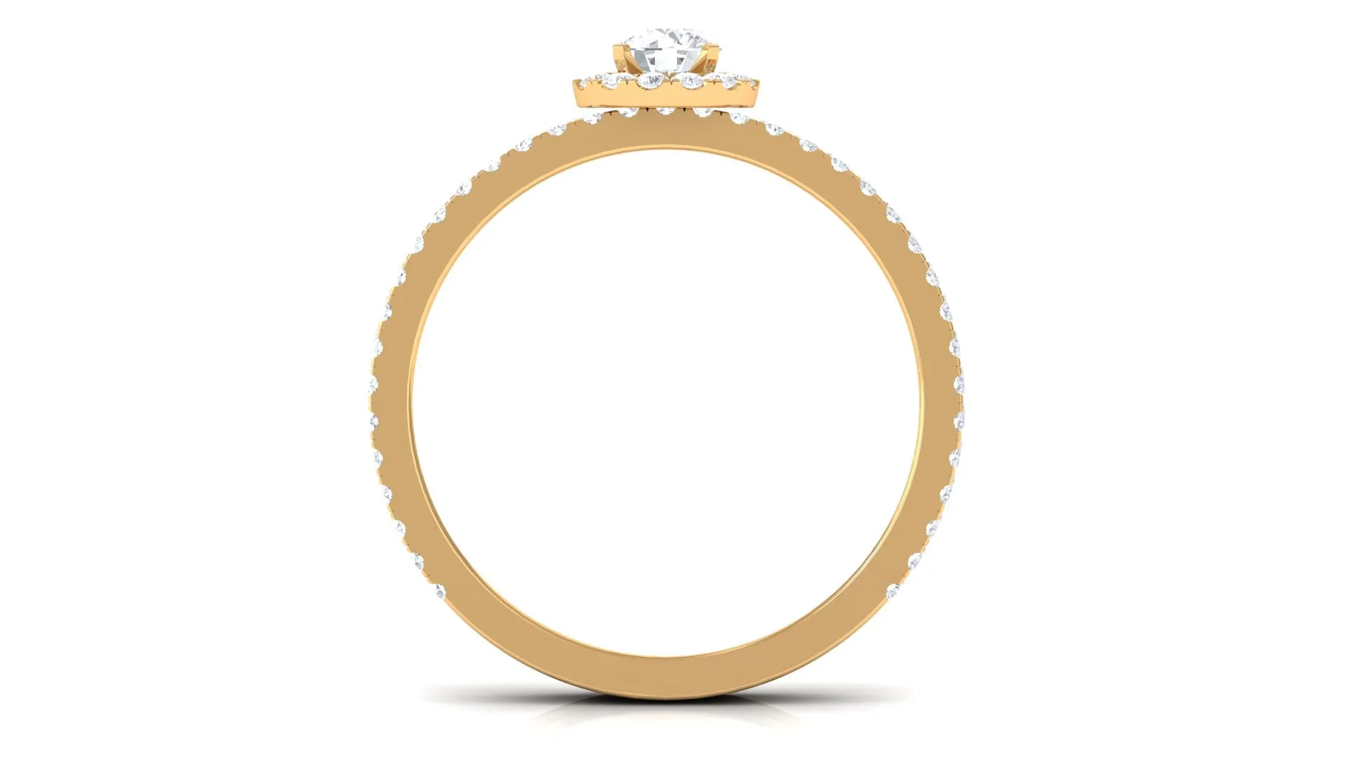 1.50 CT Minimal Moissanite Halo Bridal Ring Set