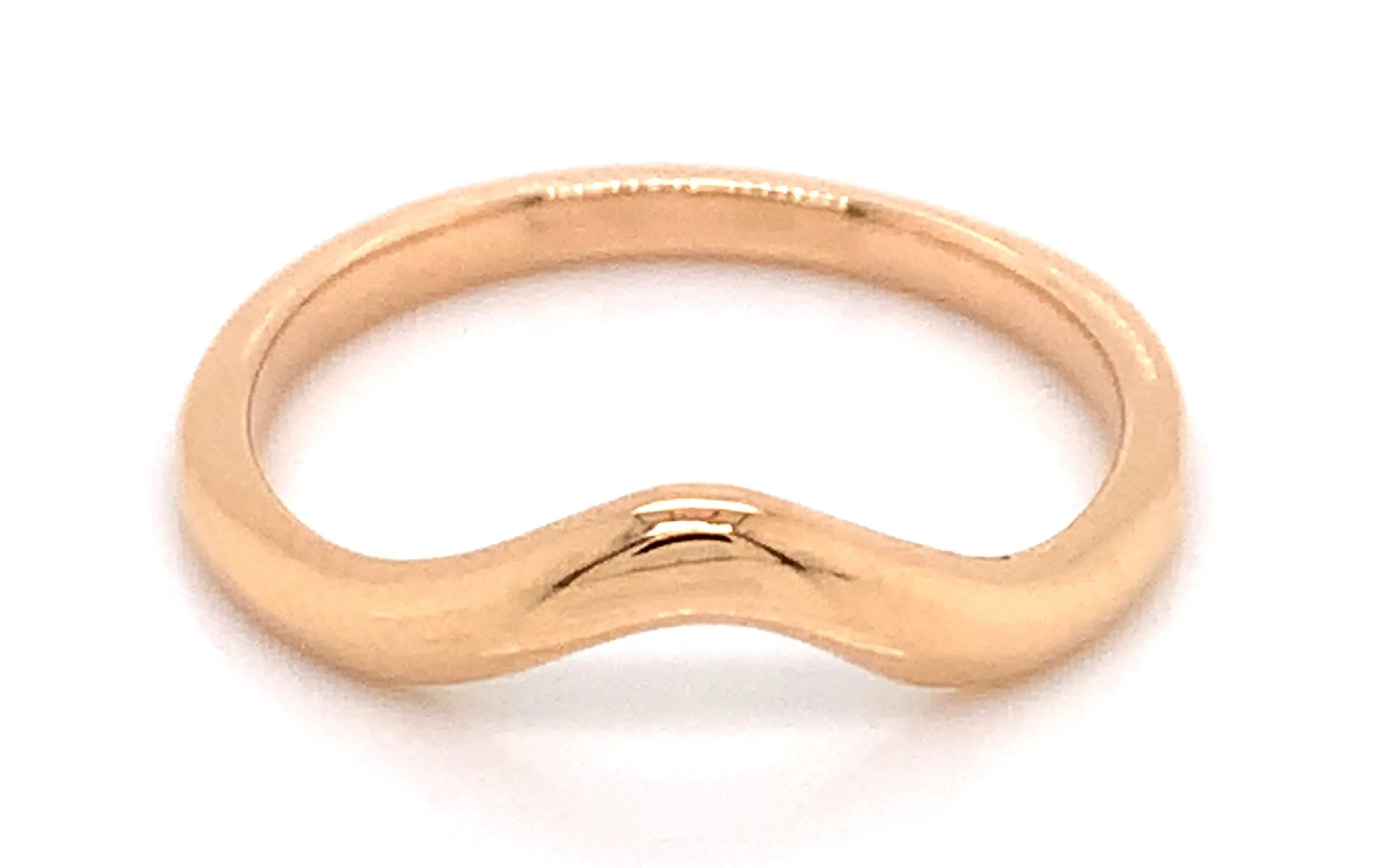 18ct Rose Gold Plain Shaped Band