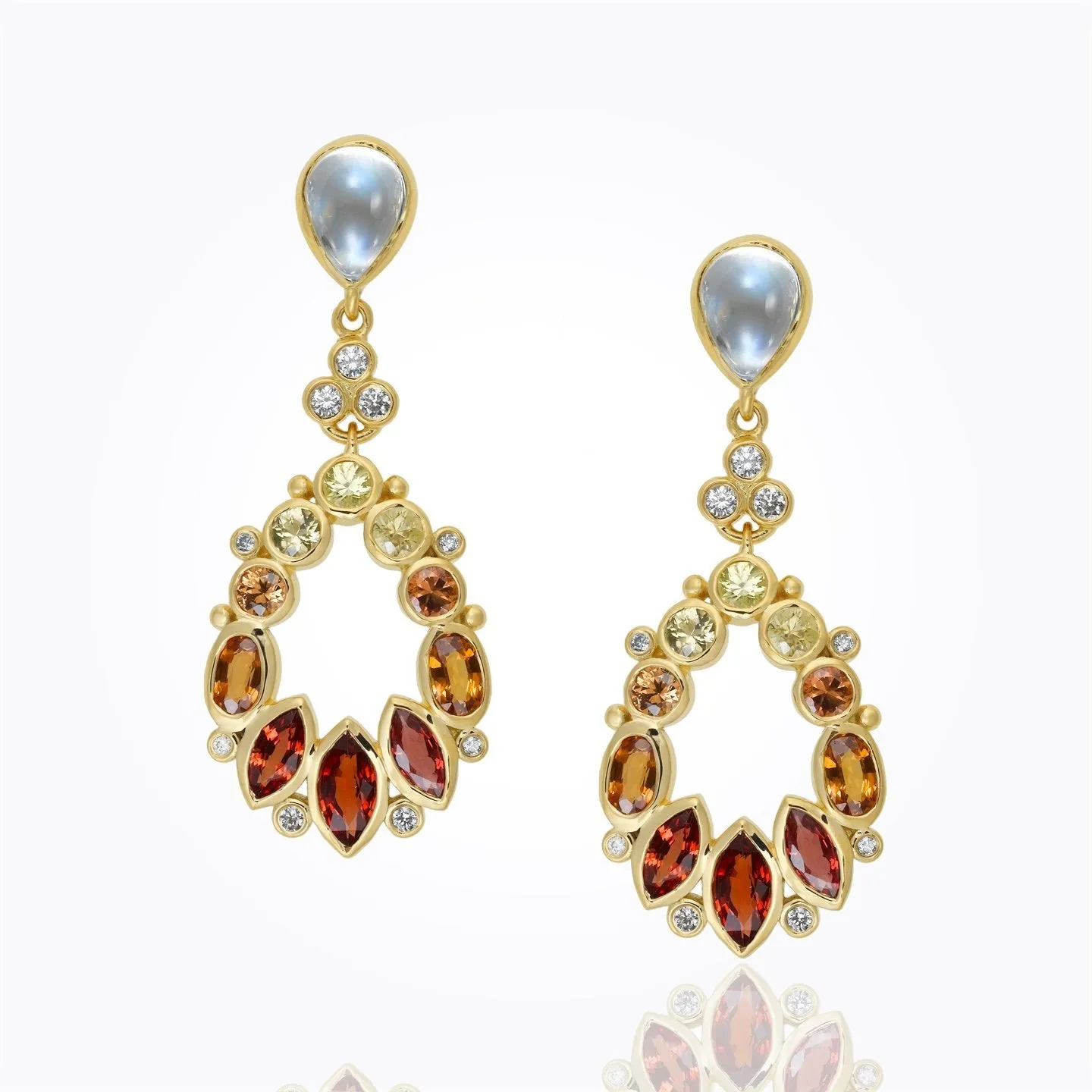 18K Anima Pear Drop Earrings