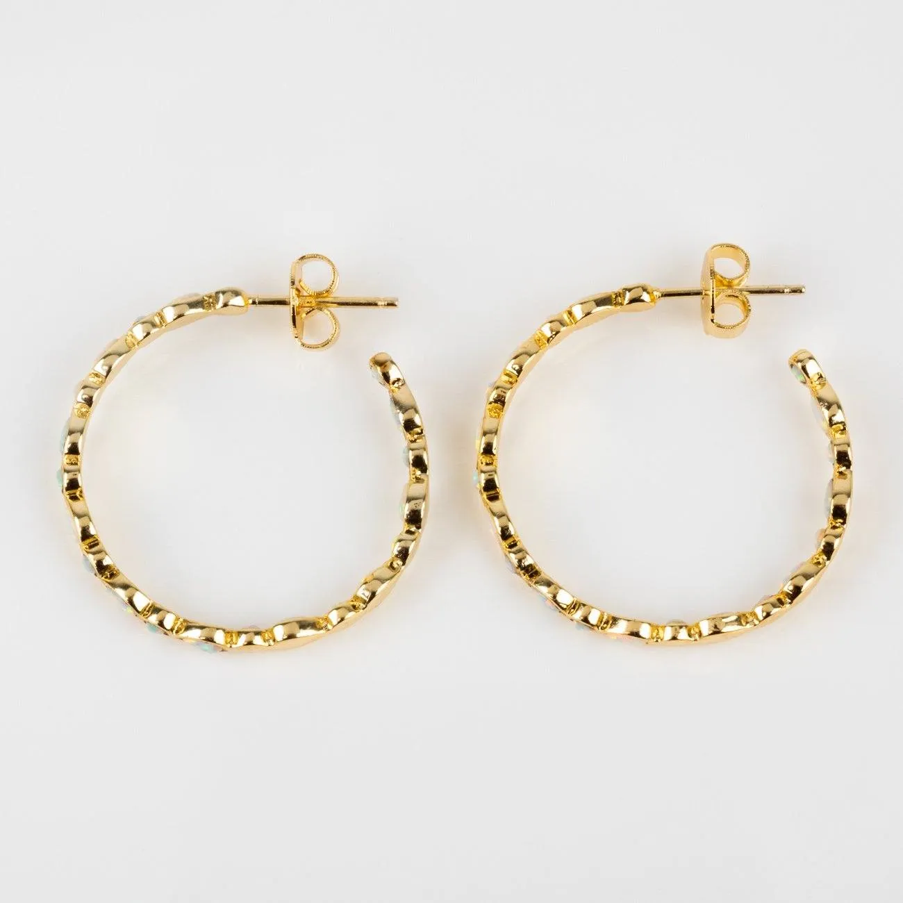 1" Isla Opal Hoop Earrings