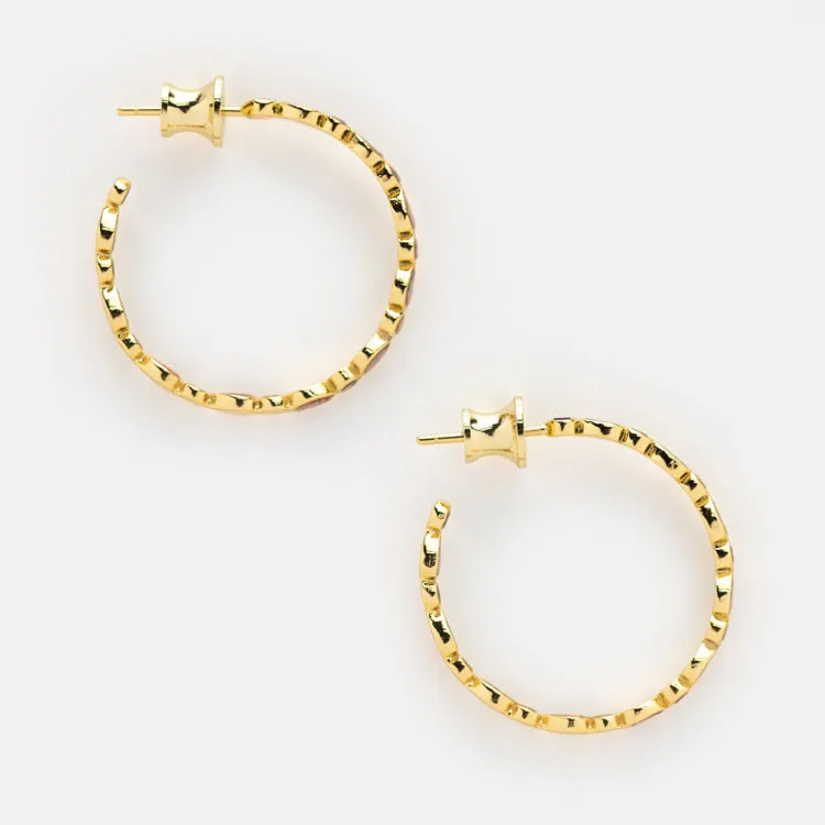 1" Isla Opal Hoop Earrings