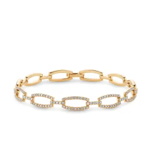 2ct TW Diamond Bracelet in 9ct Yellow Gold