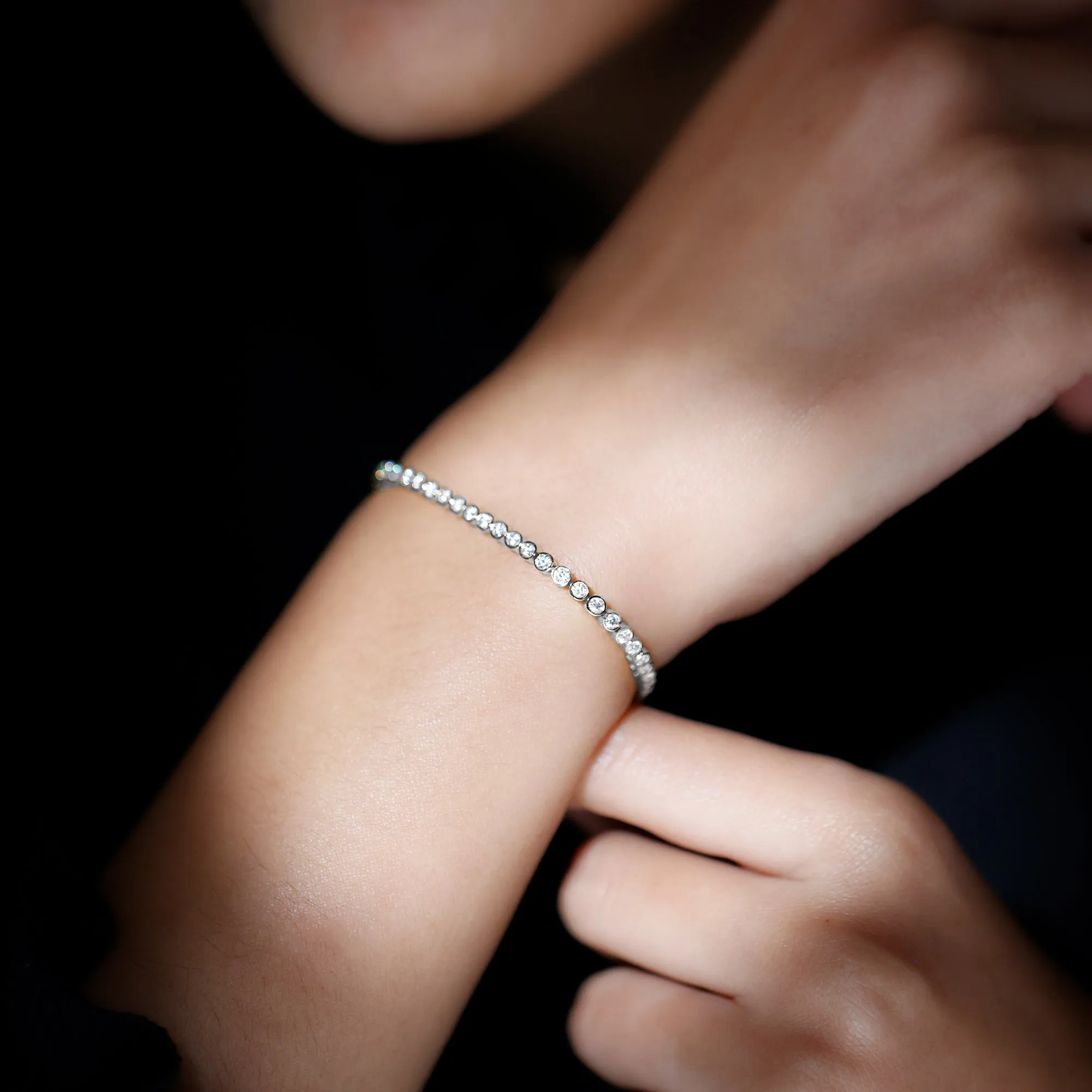 3.50 CT Moissanite Gold Tennis Bracelet