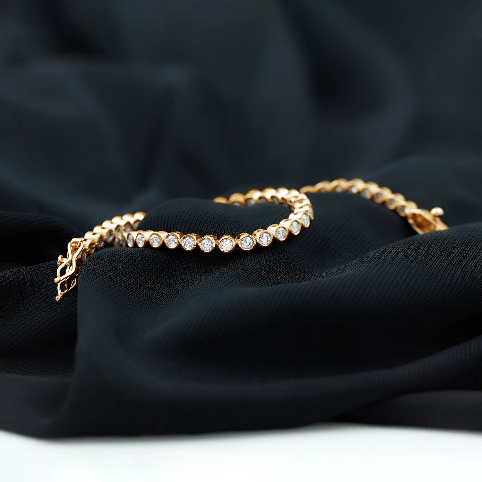 3.50 CT Moissanite Gold Tennis Bracelet