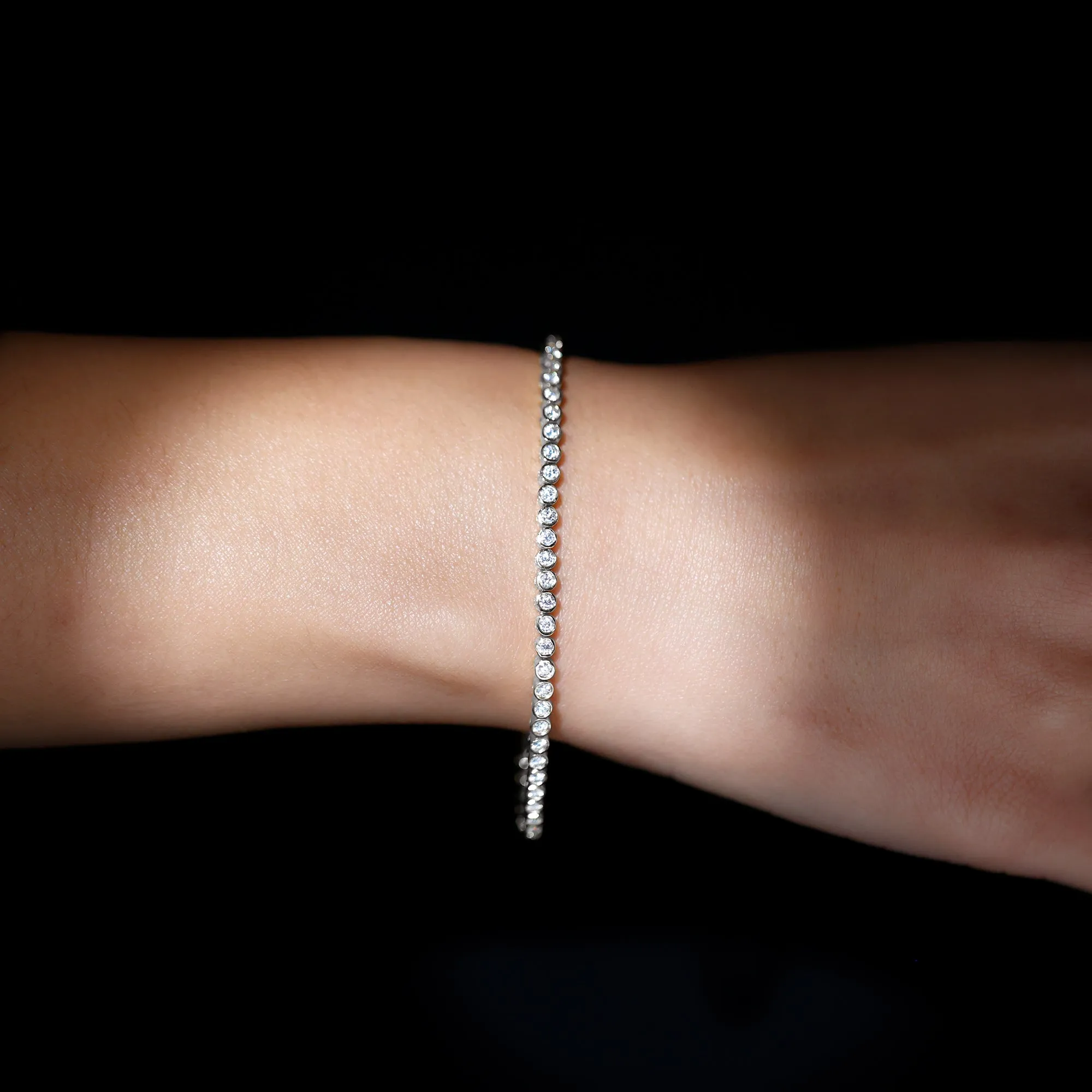 3.50 CT Moissanite Gold Tennis Bracelet
