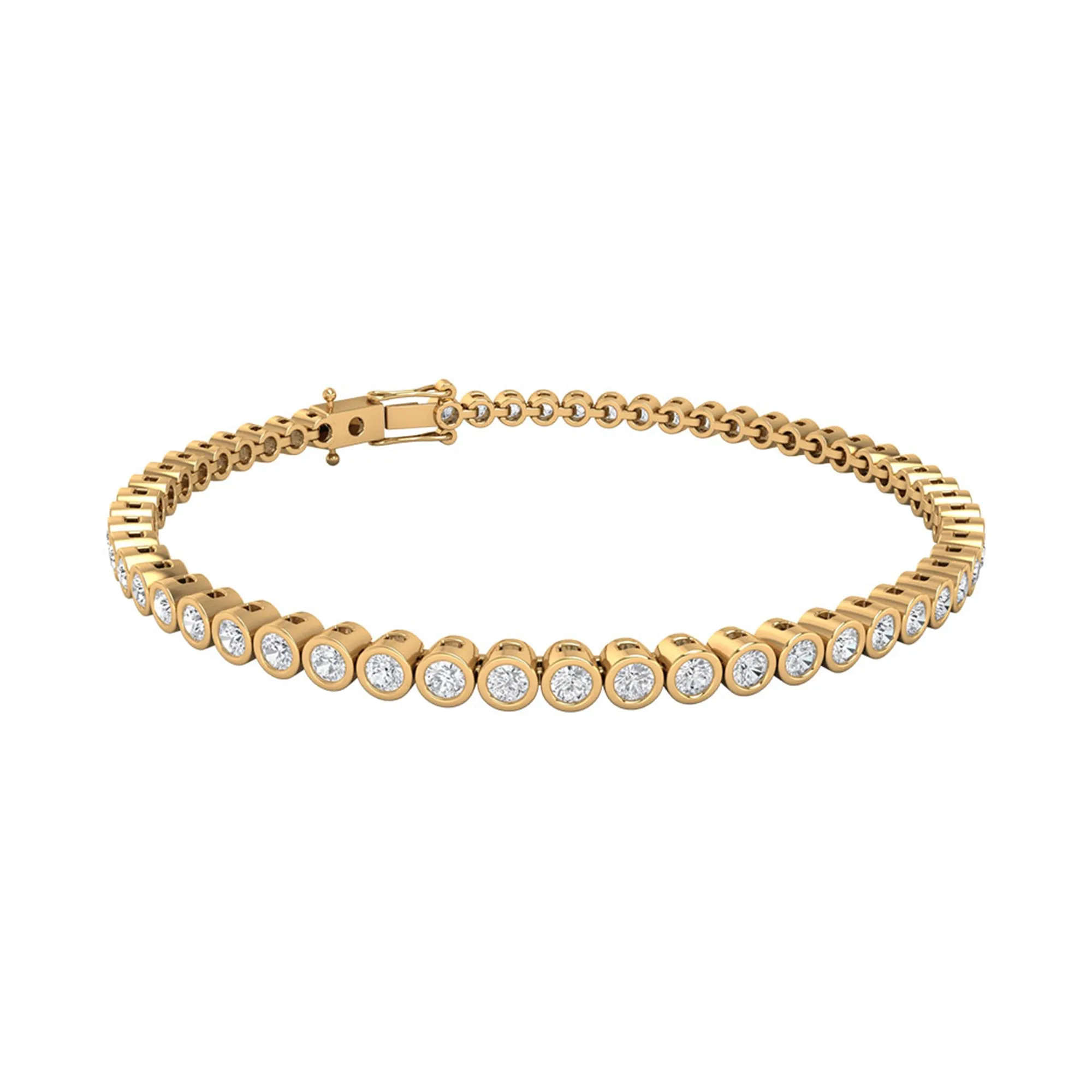 3.50 CT Moissanite Gold Tennis Bracelet