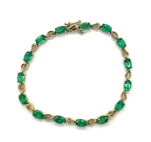 7.50ctw Emerald Bracelet