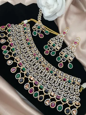 American Diamond Multi Stone Choker