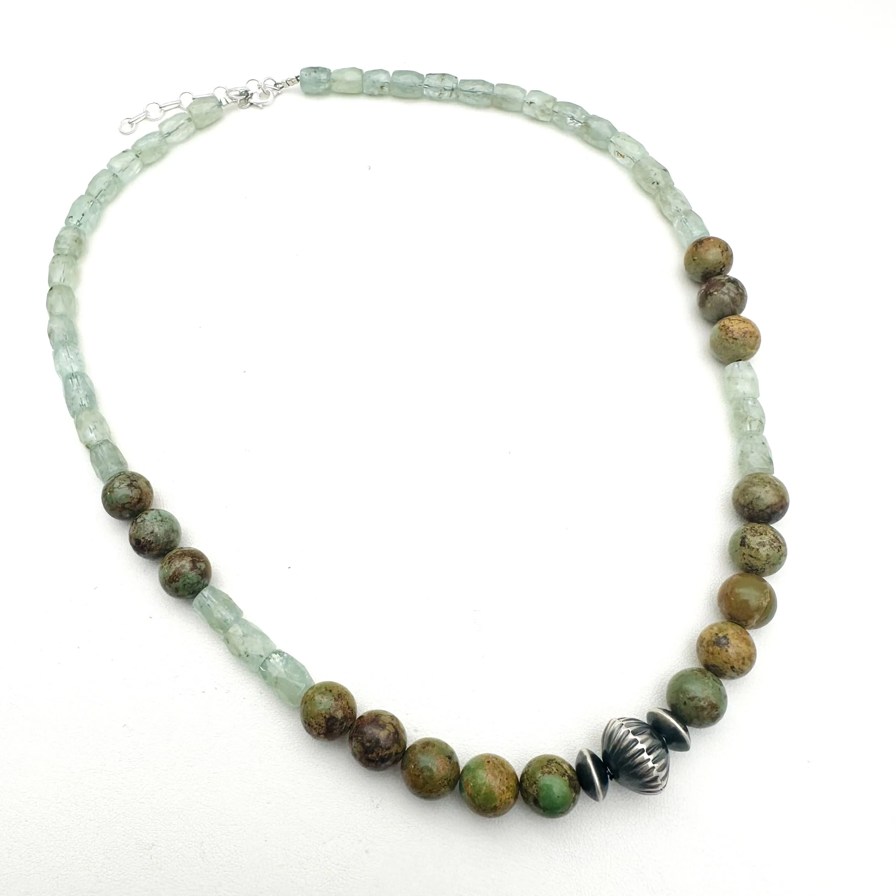 Aquamarine and Roystone Crystal Hailey NP Necklace