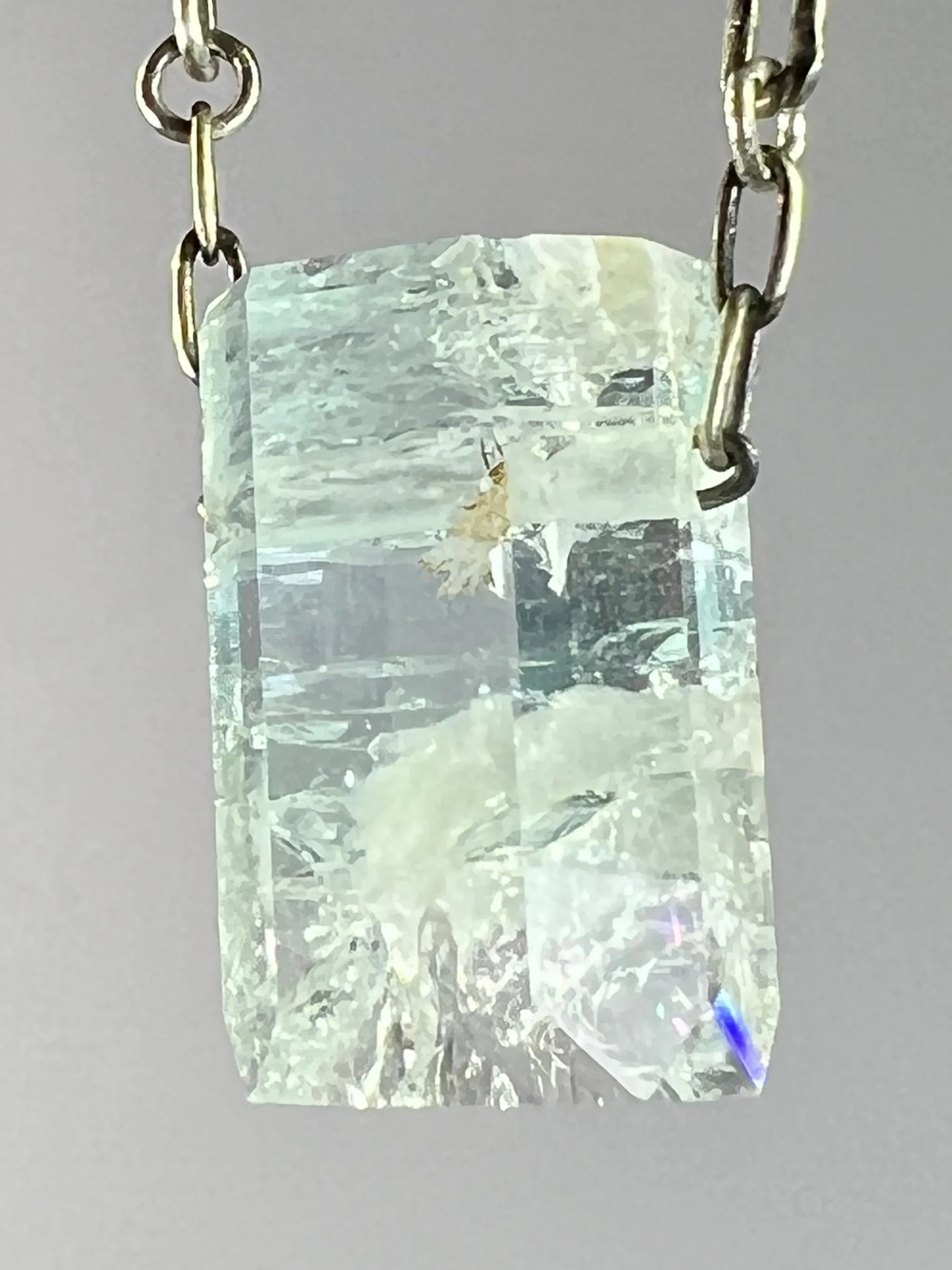 Aquamarine Crystal Necklace