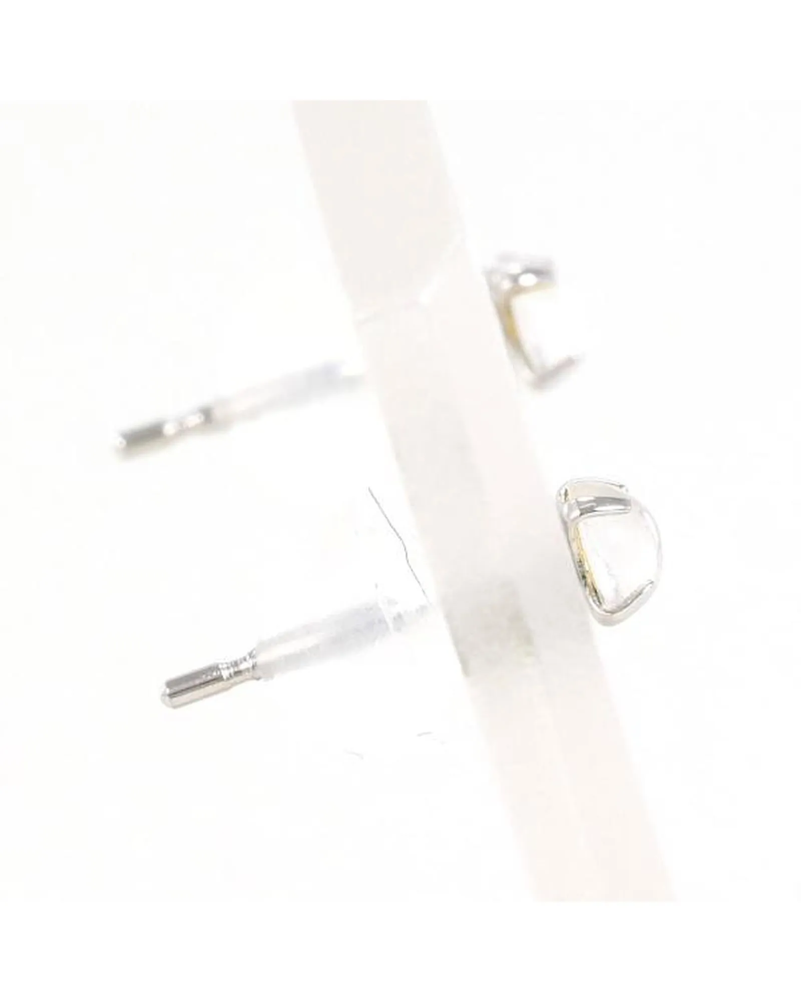 Authentic PT900 Platinum Moonstone Earrings - Excellent Condition