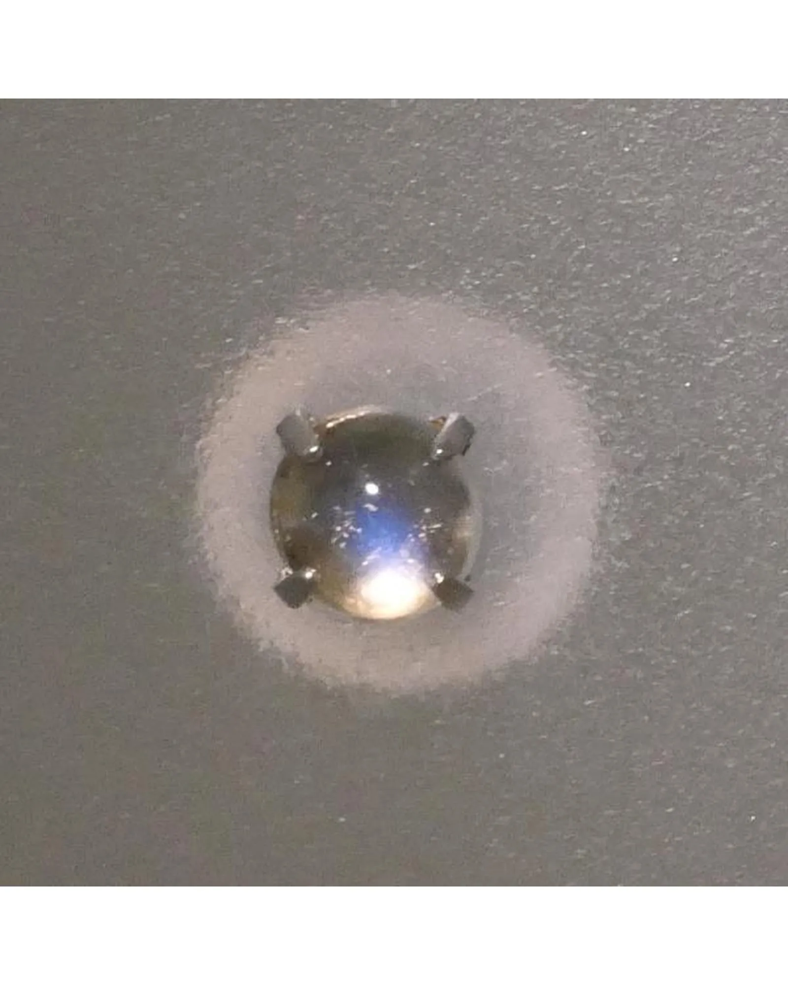 Authentic PT900 Platinum Moonstone Earrings - Excellent Condition