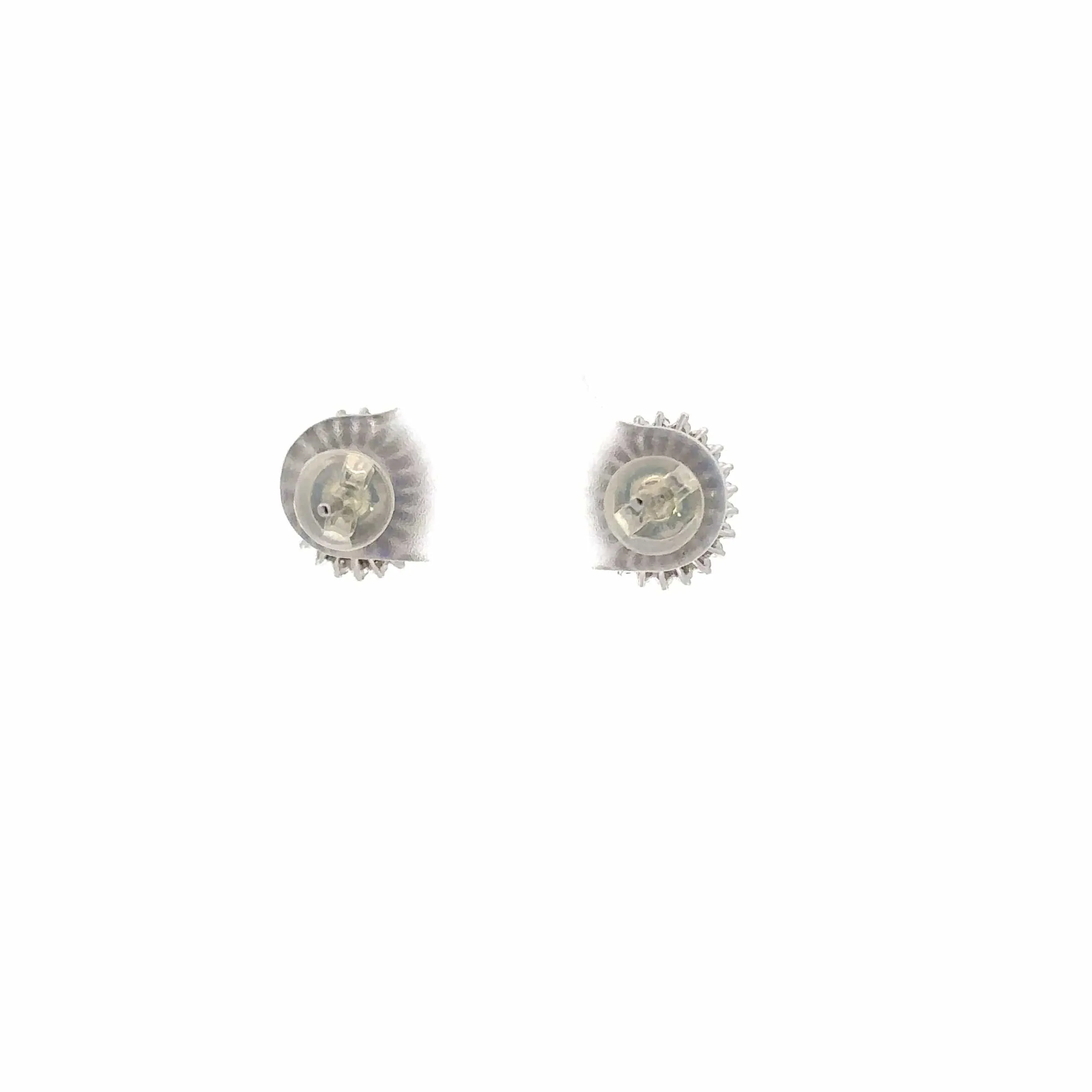 Baikalla™ 18k White Gold Sapphire With Diamond Stud Earrings
