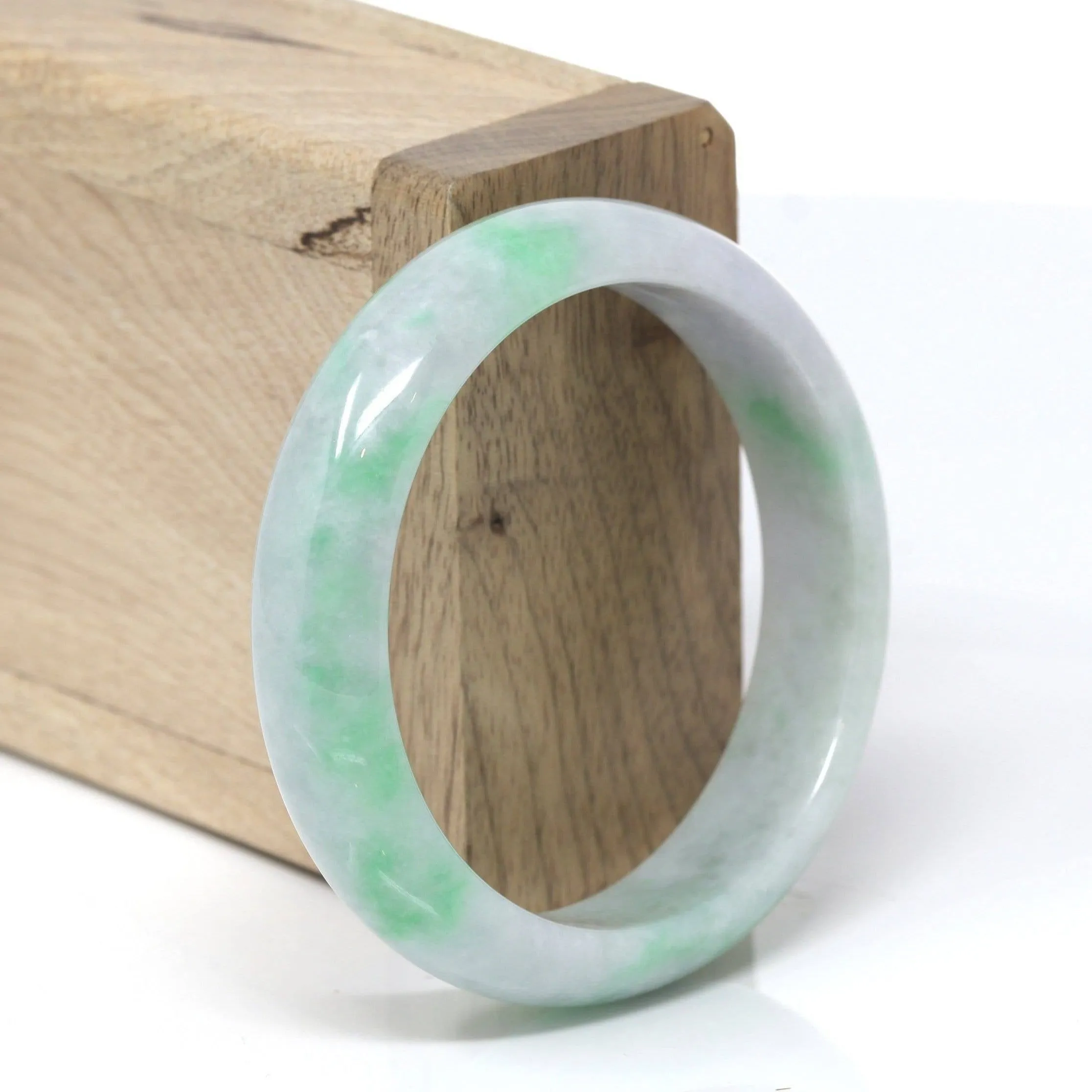 Baikalla™ "Classic Bangle" Genuine Burmese High Quality Jadeite Jade Bangle Bracelet (53.1mm)#142