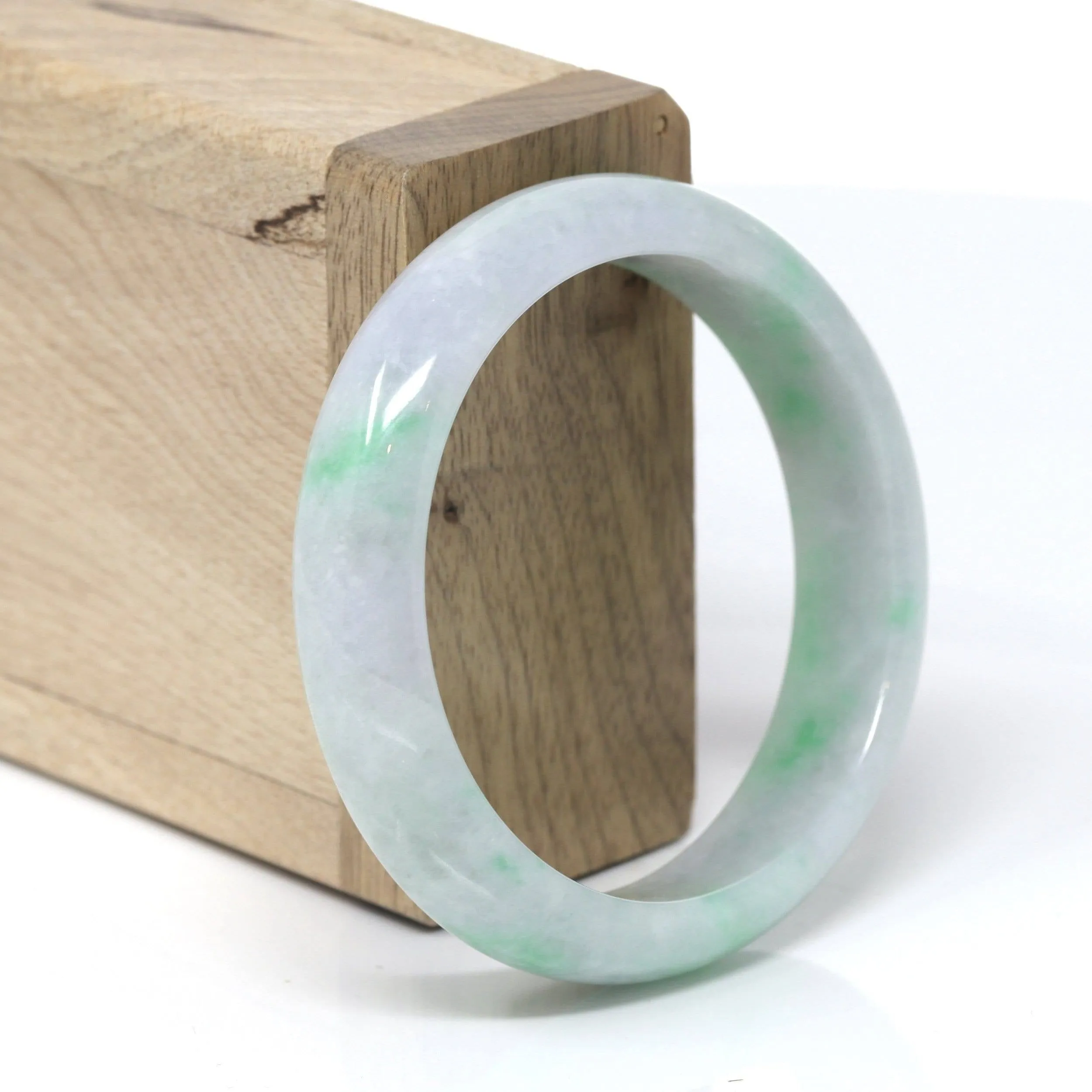 Baikalla™ "Classic Bangle" Genuine Burmese High Quality Jadeite Jade Bangle Bracelet (53.1mm)#142