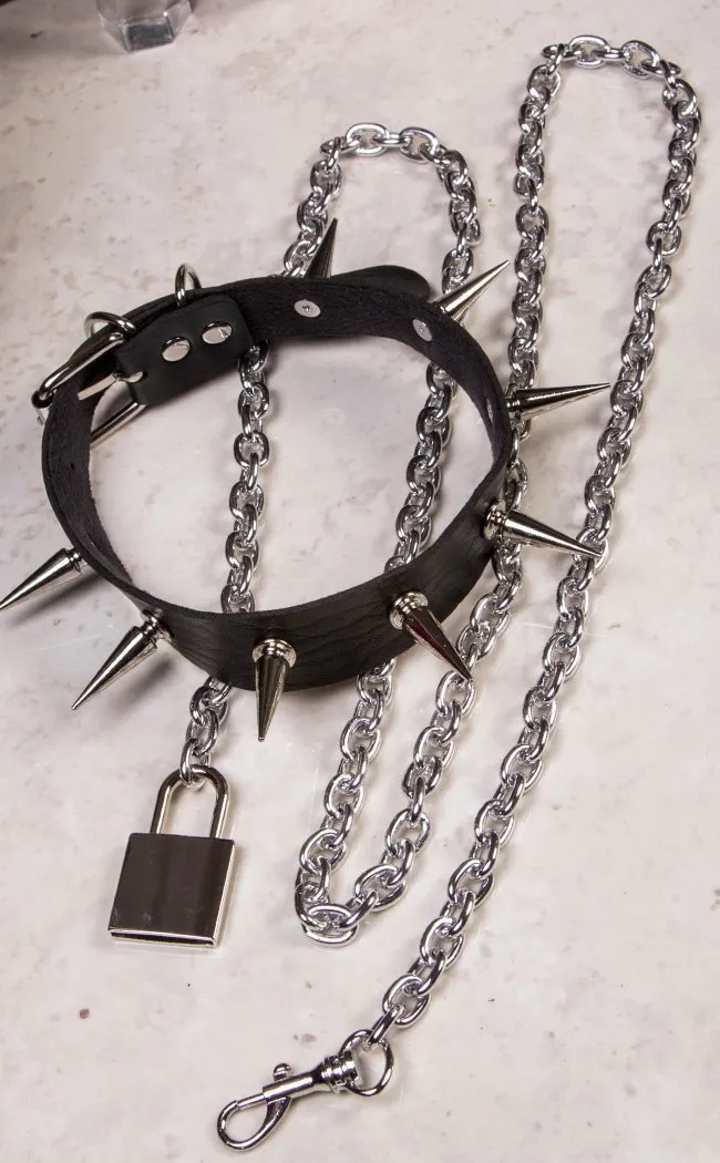 Be Your Dog Spiked Choker Necklace Set