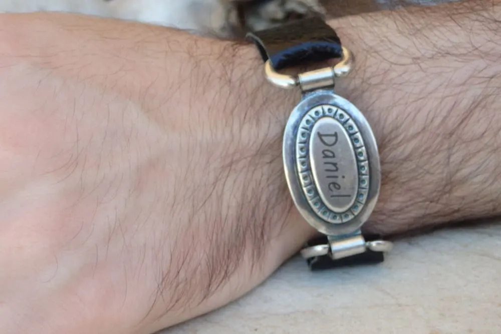 Black Name ID Bracelet