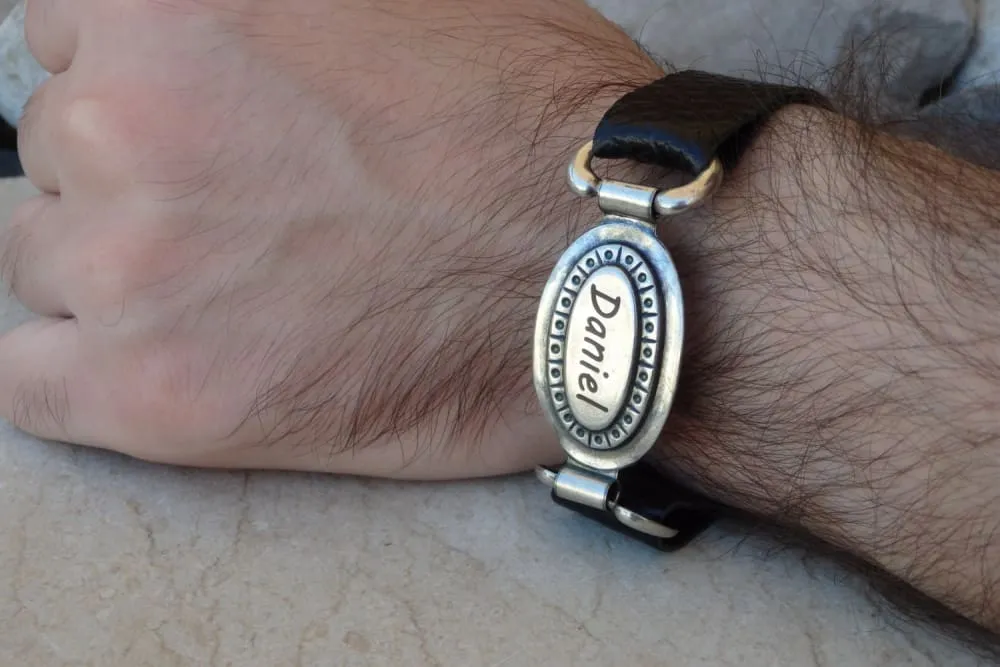Black Name ID Bracelet