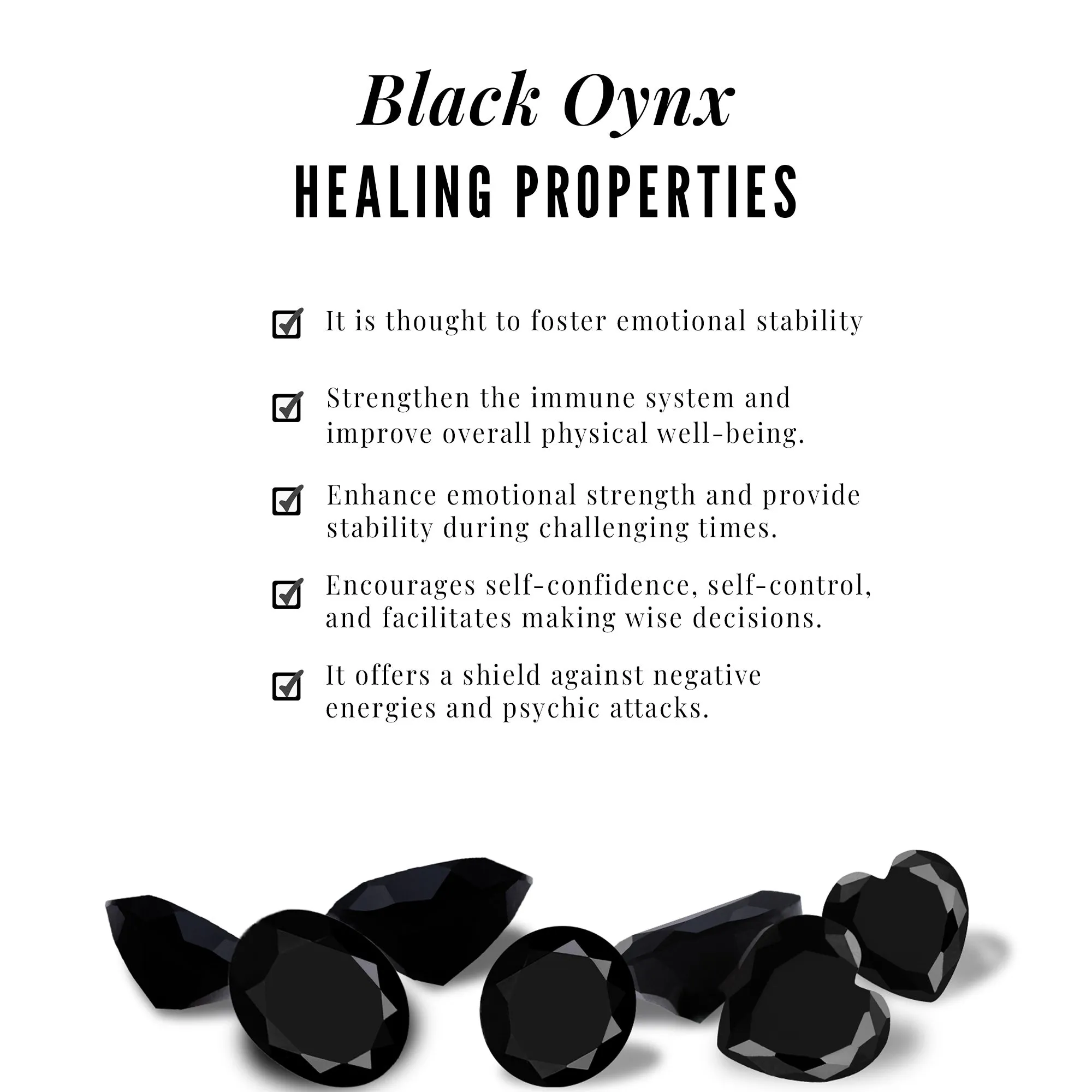 Black Onyx Teardrop Helix Earring with Moissanite