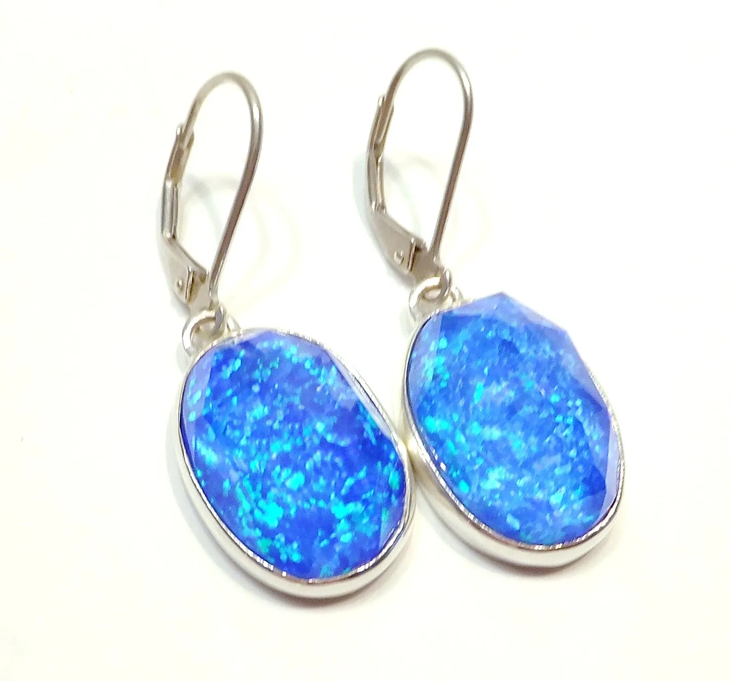 Blue Opalite Gemstone Drop earrings