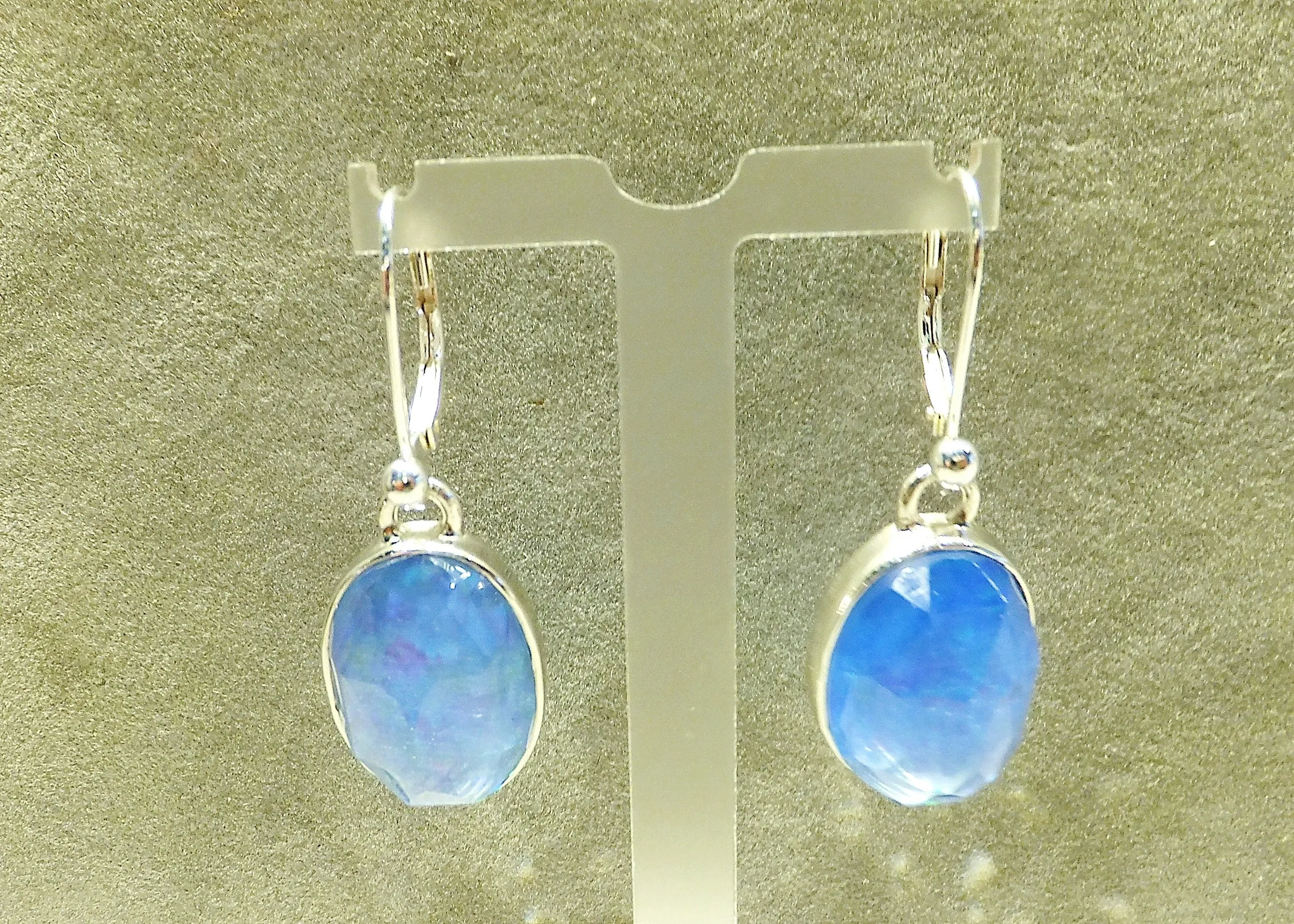 Blue Opalite Gemstone Drop earrings