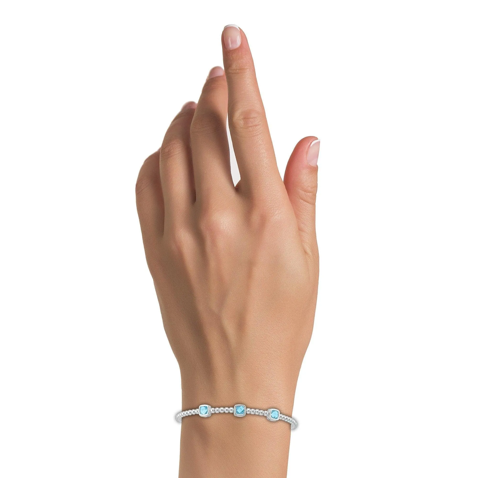Blue Topaz Fashion Cuff in Sterling Silver