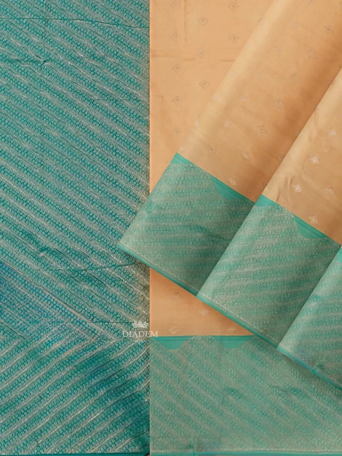 Brown Pure Kanchipuram Silk Saree with Zari Butta on the Body with Contrast Zari Border