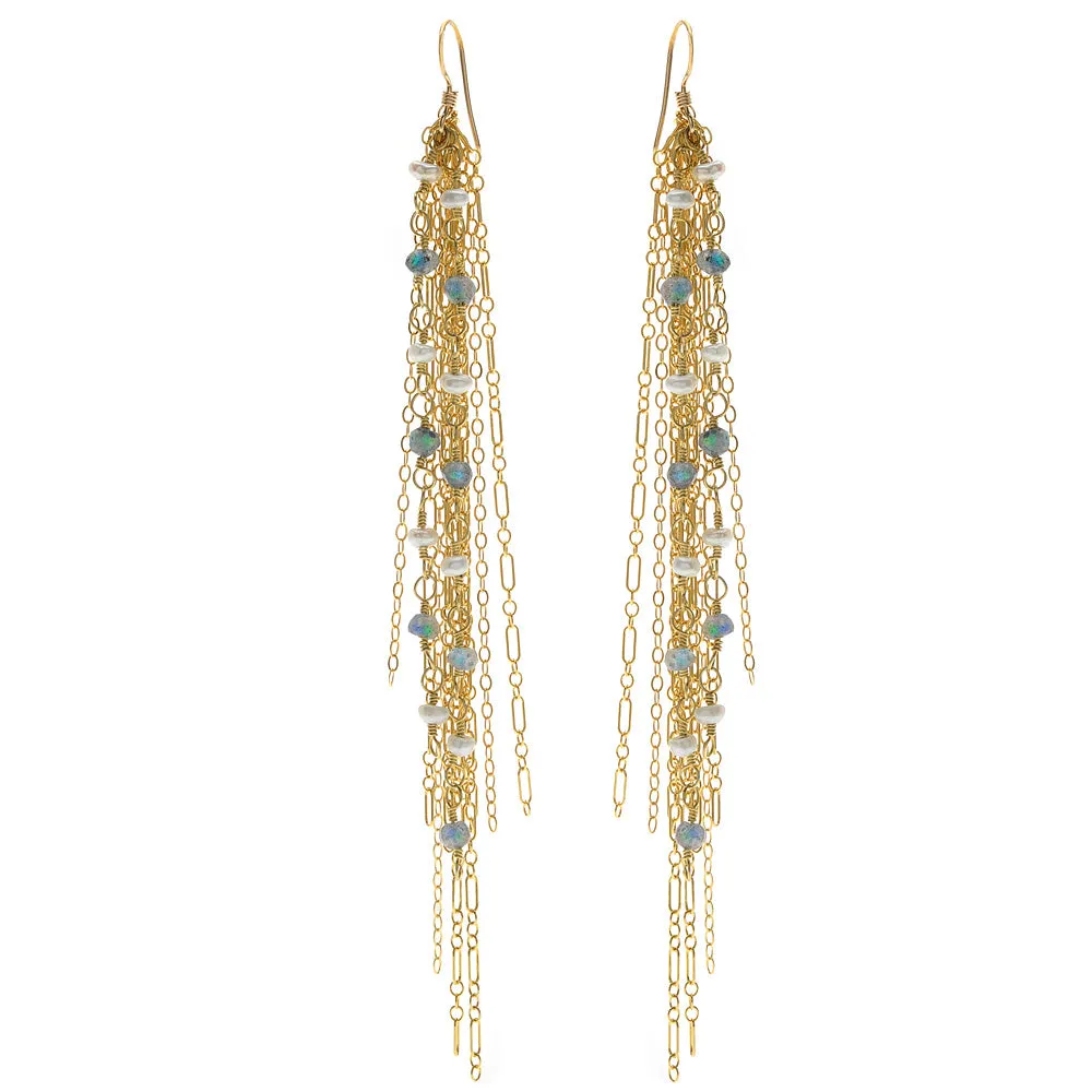 Cascading Gemstone Earrings