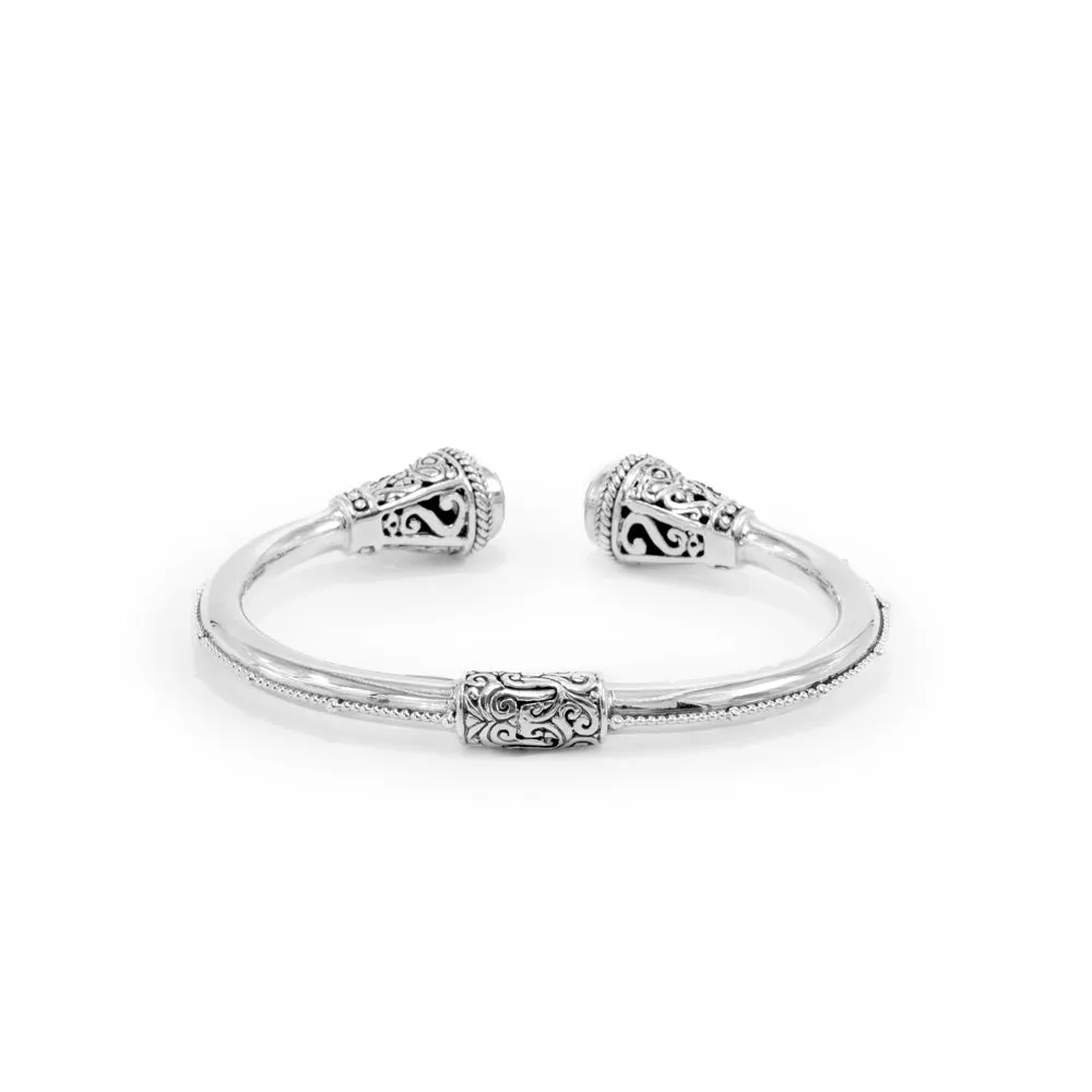 CAST AWAY™ MYSTIC QUARTZ & SWISS BLUE TOPAZ TIP-TO-TIP BANGLE BRACELET™