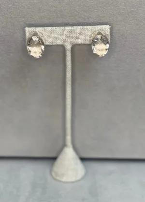 Charles Albert Silver - Quartz Post Earrings