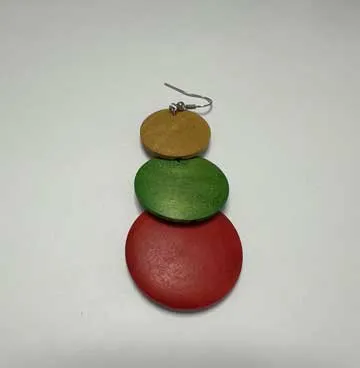 Circle Shaped African Wooden Earrings