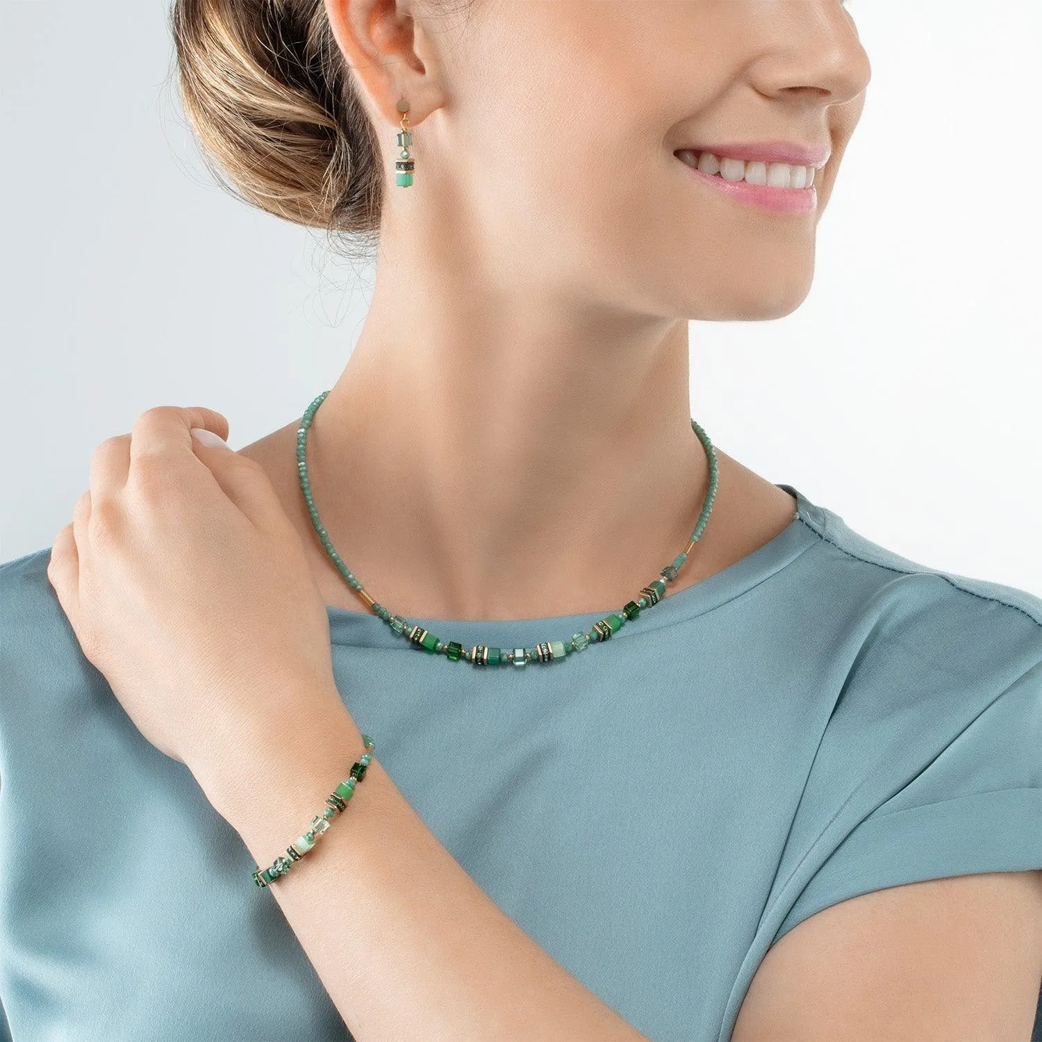 Coeur De Lion Green Mini Cubes Bracelet