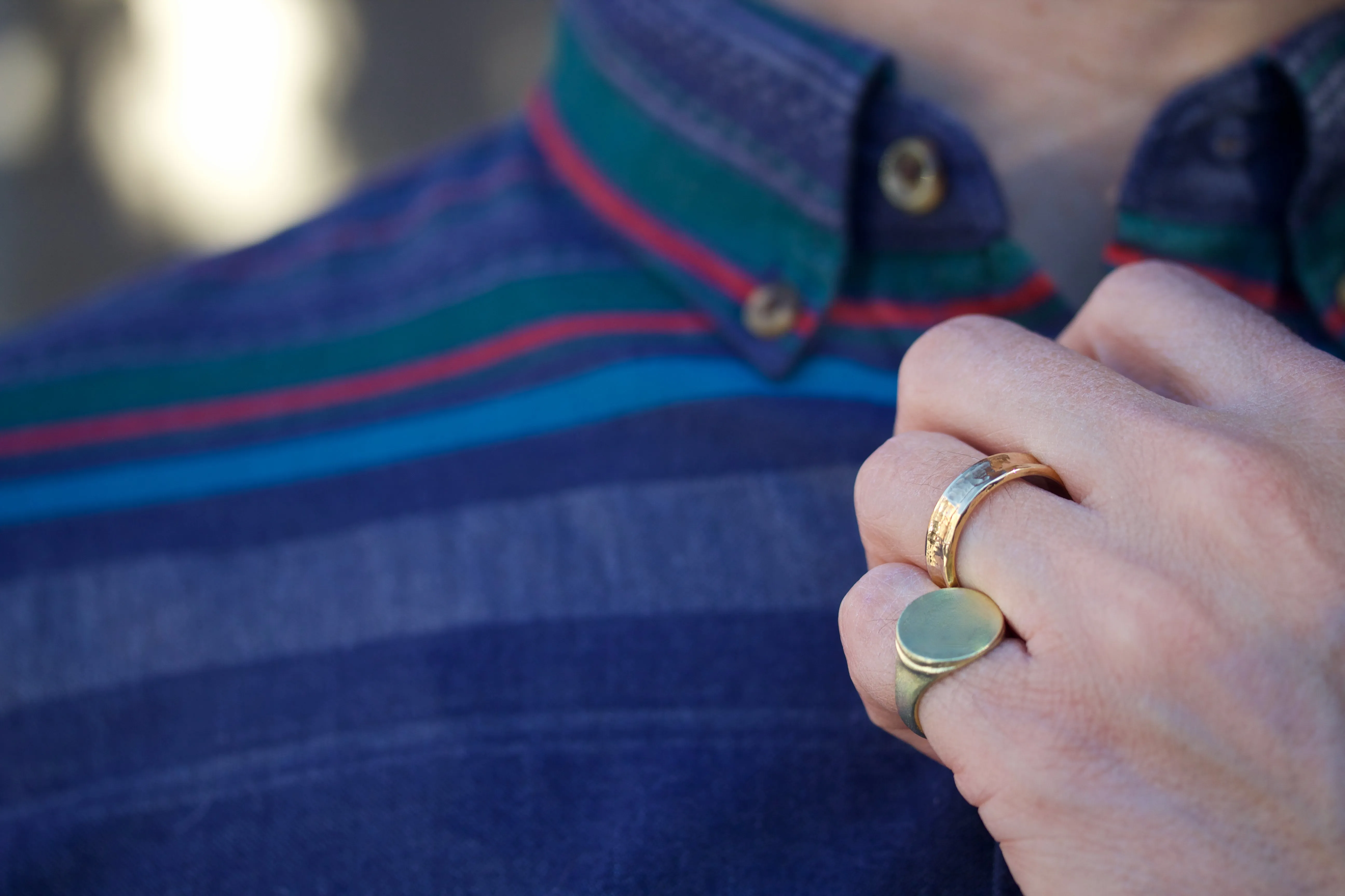 Concave Peened Wedding Ring