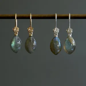 Cosmic Rose Labradorite Garden Earrings