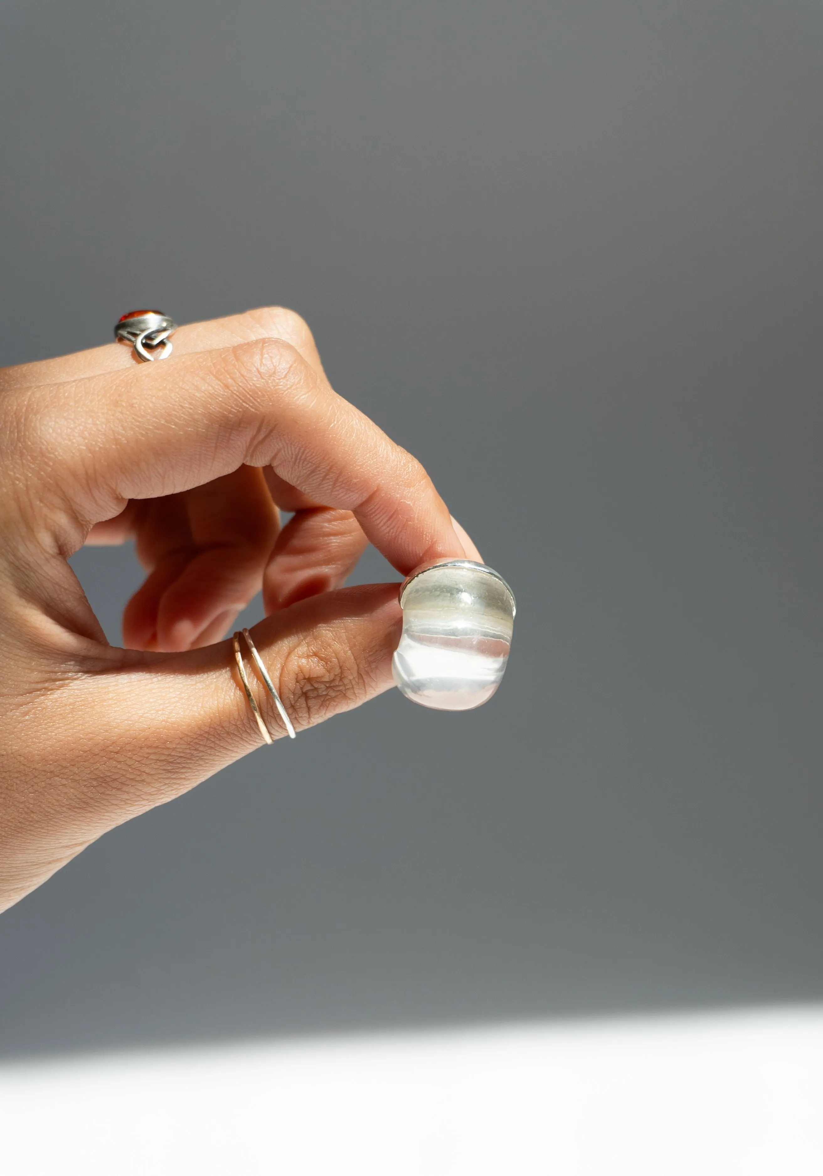 Crystal Quartz Hoops